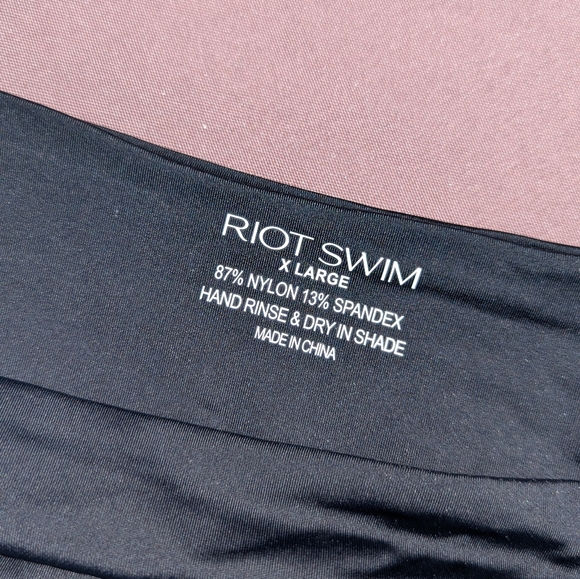 Riot Swim Ace Black Bikini Bottoms with Gold Accents - Size XL - Picture 3 of 4